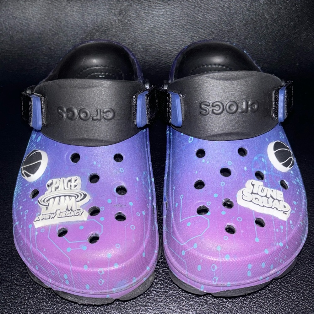 CROCS Kids Space Jam Blue and Purple Sandals - Picture 5 of 6